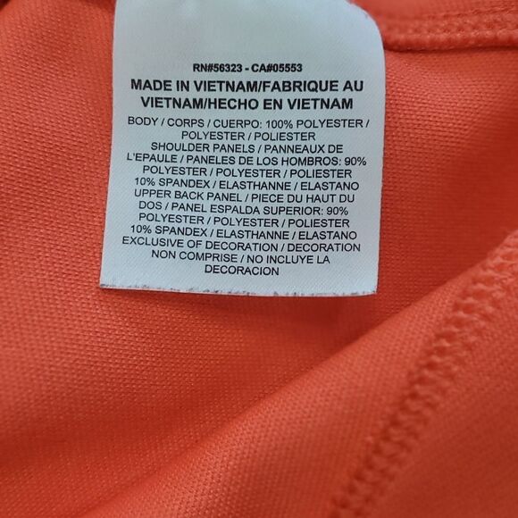 Nike Orange & Gray 3/4 Zip Pullover Golf Shirt - Picture 5 of 6